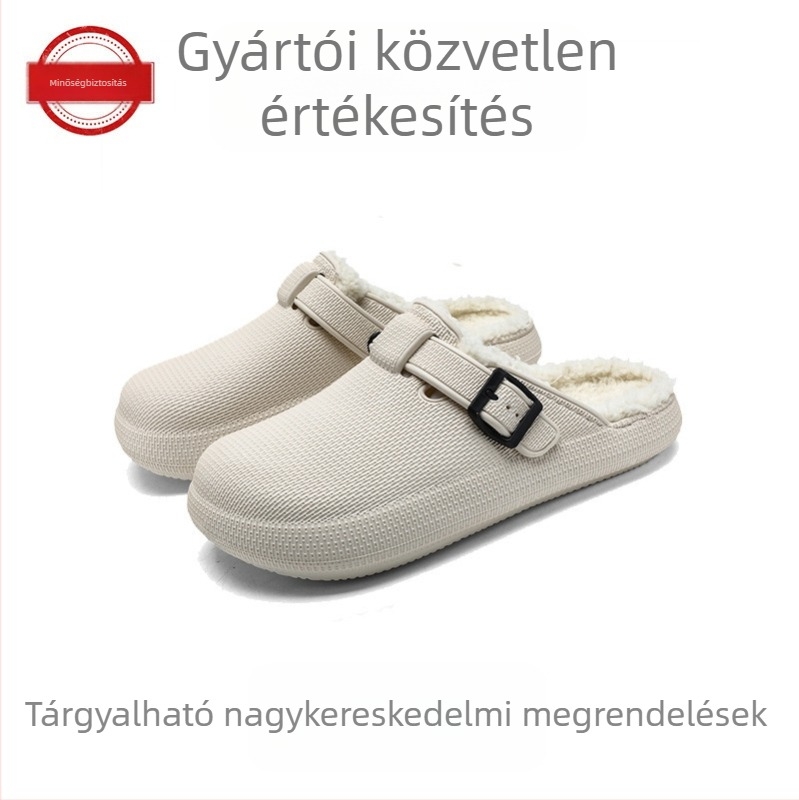 Férfiak számára plüss pamut papucs Birkenstock-stílusban, ősz-tél 2024, mindennapi viselet (Felső: gumi; Belső: plüss; Zárás: slip-on)