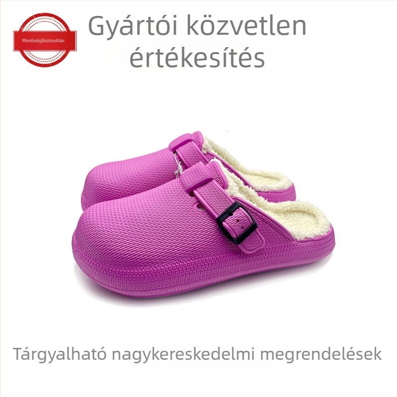 Férfiak számára plüss pamut papucs Birkenstock-stílusban, ősz-tél 2024, mindennapi viselet (Felső: gumi; Belső: plüss; Zárás: slip-on)