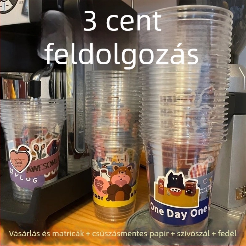 Egyszer használatos műanyag tejes-tea pohár elvitelre, kapacitás 100 ml alatt, logónyomás elérhető, mikrohullámú sütő nem alkalmas