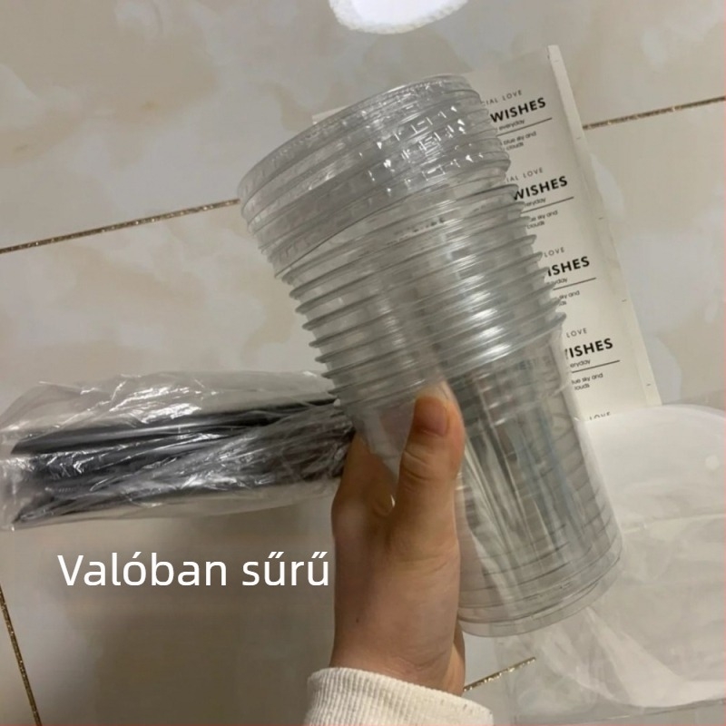 Egyszer használatos műanyag tejes-tea pohár elvitelre, kapacitás 100 ml alatt, logónyomás elérhető, mikrohullámú sütő nem alkalmas