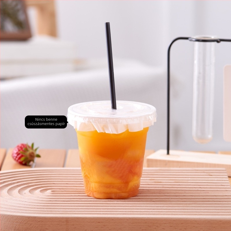 Egyszer használatos műanyag tejes-tea pohár elvitelre, kapacitás 100 ml alatt, logónyomás elérhető, mikrohullámú sütő nem alkalmas