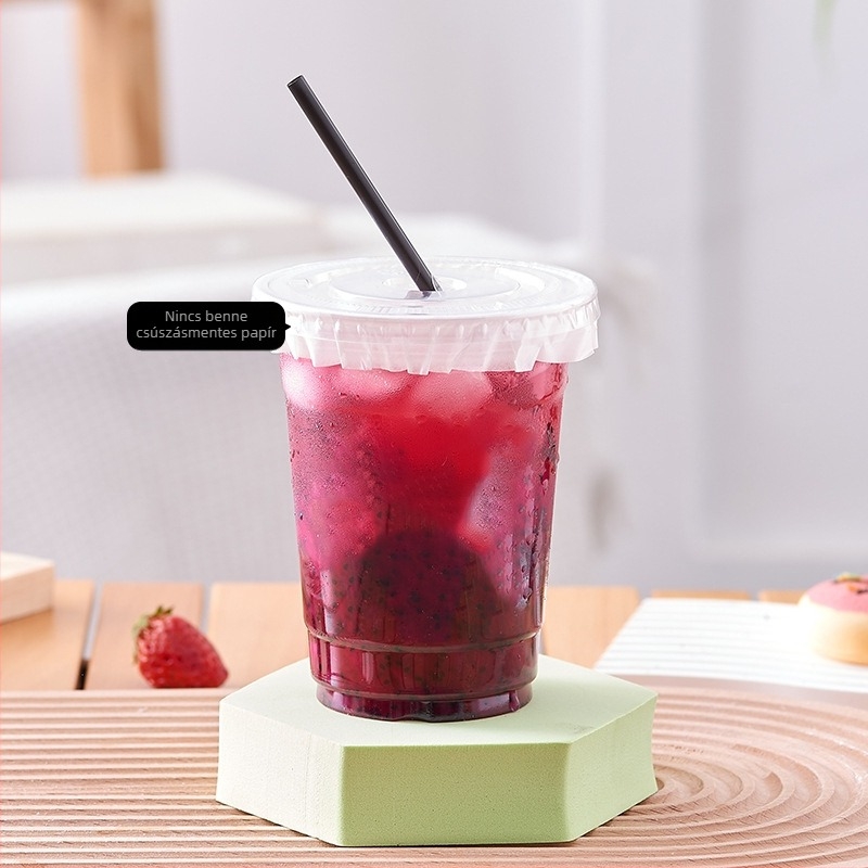 Egyszer használatos műanyag tejes-tea pohár elvitelre, kapacitás 100 ml alatt, logónyomás elérhető, mikrohullámú sütő nem alkalmas