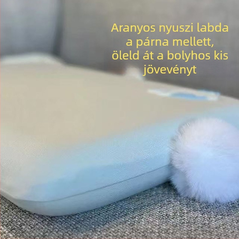 Gyerekeknek memóriahabos párna levehető, mosható belsővel, téglalap alakú, nyaki támasz, testreszabható