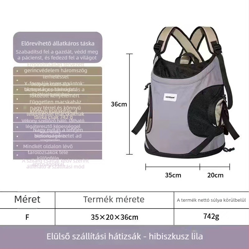 Hidream Macska hátizsák – lélegző előre hozzáférhető hordozó, nylon