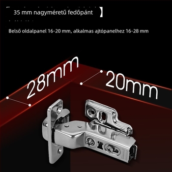Ajtópánt vasból és rozsdamentes acélból, elektrolit bevonattal