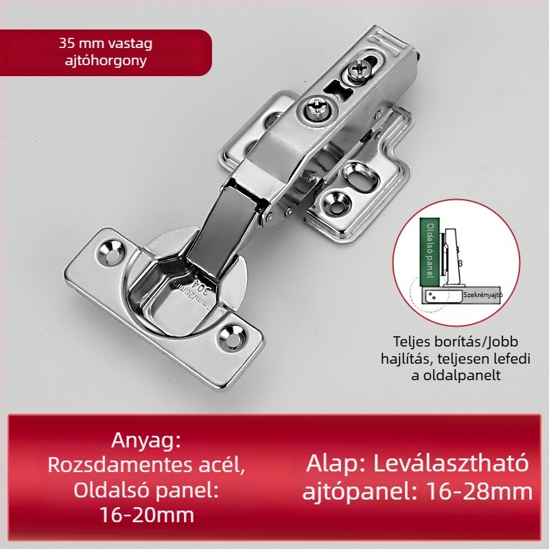 Ajtópánt vasból és rozsdamentes acélból, elektrolit bevonattal