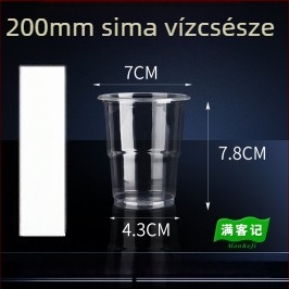 Egyszer használatos PP poharak, kör alakú, 101–200 ml kapacitás, tej-tea és hideg italokhoz, testreszabás elérhető