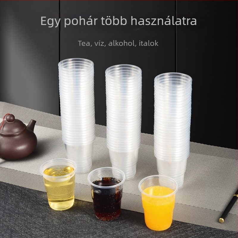 Egyszer használatos PP poharak, kör alakú, 101–200 ml kapacitás, tej-tea és hideg italokhoz, testreszabás elérhető