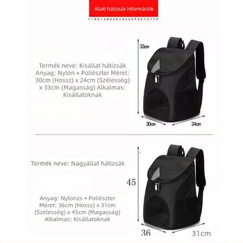 Kang Xuan poliészter kisállat vállon átvehető táska, összecsukható mellkas stílusú hátizsák, egyszínű minta, kapacitás 3,0–6,0 kg
