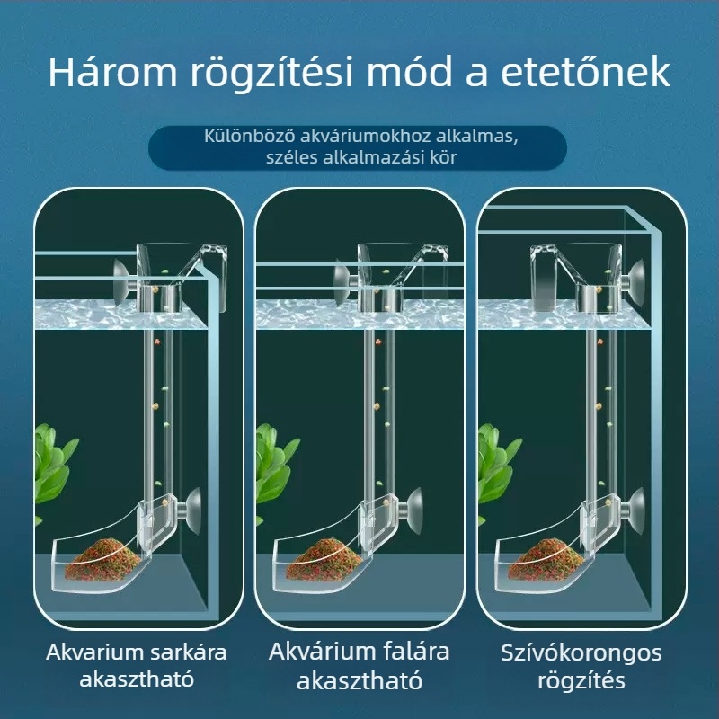 Jinlijia Akváriumi etető — Plastik, fix etetőcső, süllyedő és lebegő etetőgyűrű
