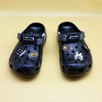 Kamuflázzal mintás unisex EVA szandál, csúszásmentes, vízálló, lélegző, Velcro-zárású