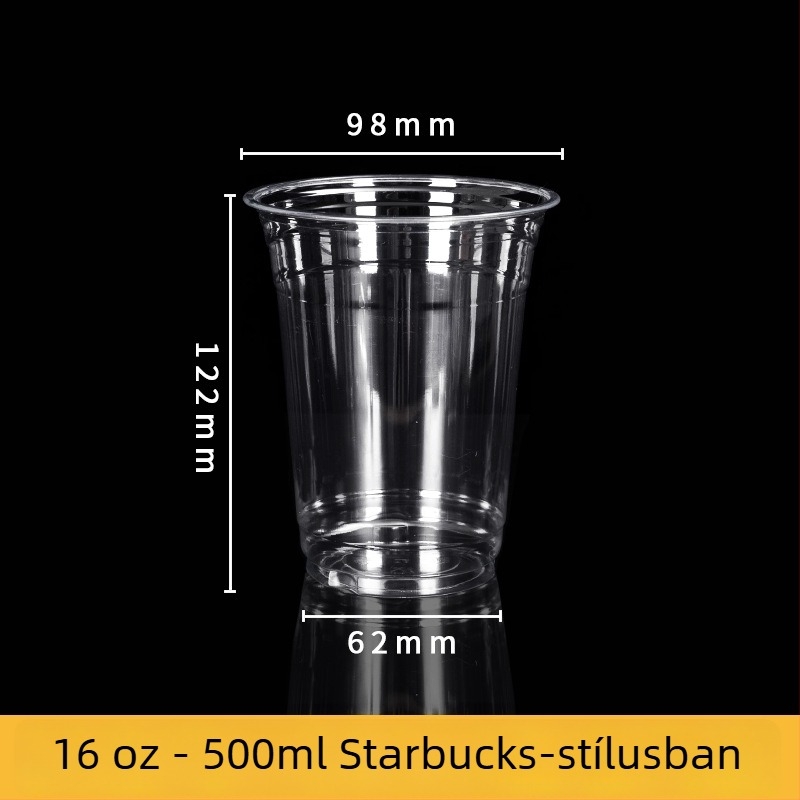 Egyszer használatos PET kávé- és teás pohár, offset nyomtatással, testreszabható, logó nyomtatás elérhető, élelmiszer-csomagoláshoz