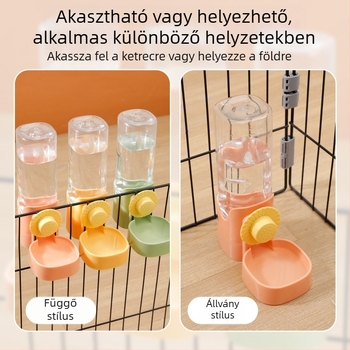 Akasztós állateledeles víz adagoló — PP anyag; automatikus etetés; Márka Meow Heart Baby; Eredet Zhejiang