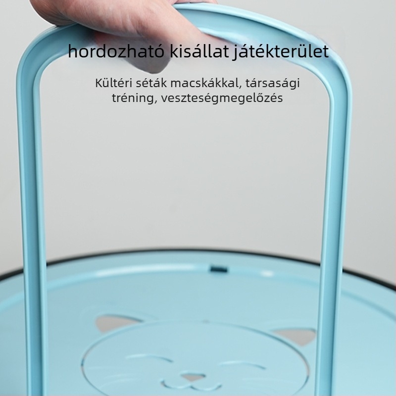 Macska társaságra edző szállító, levehető átlátszó hengerrel, kapacitás 50, márka Xianpet technology, minta Állatok, kategória Kisállat táska, keménység közepes