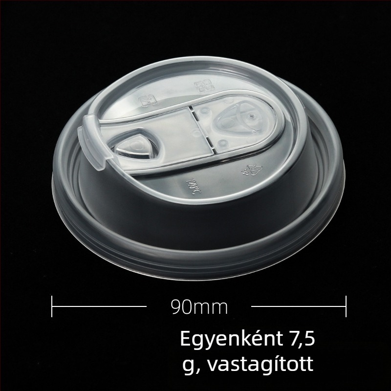 Egyszer használatos PP pohár 90 mm átmérőjű, hideg italokhoz – tej-tea és kávéhoz, 501–600 ml, kerek, injektálással formázott pohár