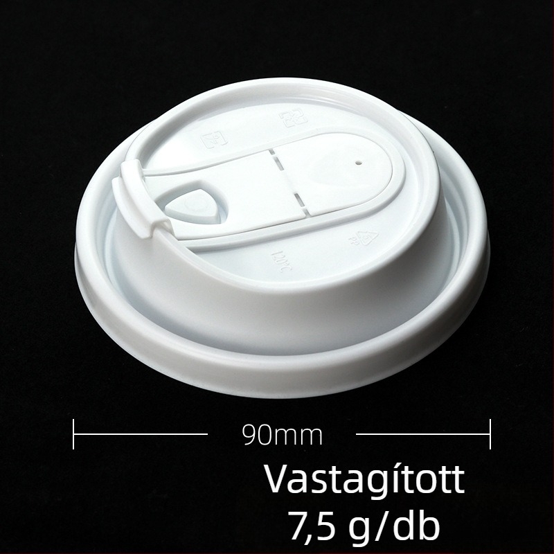 Egyszer használatos PP pohár 90 mm átmérőjű, hideg italokhoz – tej-tea és kávéhoz, 501–600 ml, kerek, injektálással formázott pohár