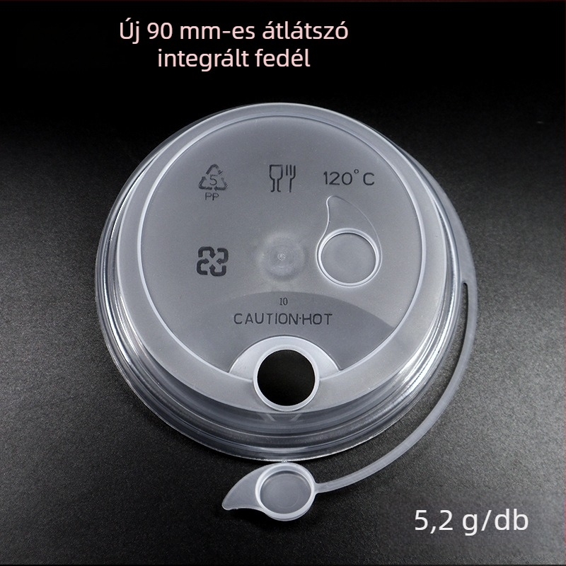 Egyszer használatos PP pohár 90 mm átmérőjű, hideg italokhoz – tej-tea és kávéhoz, 501–600 ml, kerek, injektálással formázott pohár