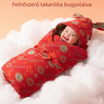 Kyomian Pamut baba swaddle takaró, Space Cotton töltés, 0–12 hónapos újszülötteknek, minták: állatok, csíkok, rács