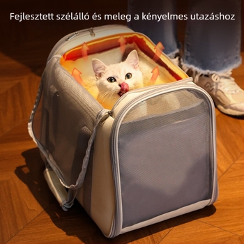 Oxford anyagú macska hátizsák, kapacitás 30000, közepes merevség