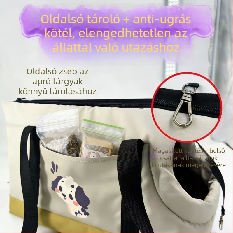 Poliészterből készült kisállat táska, nagy kapacitású, állatmintás, YF márka