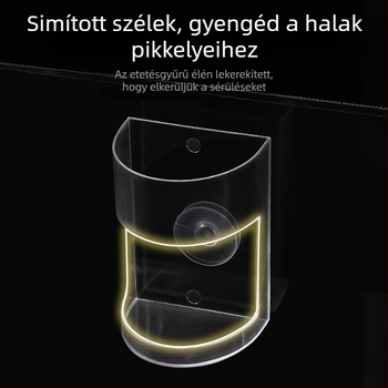 Weibi polisztirol akváriumi etető dupla szívókoronggal, félkör alakú kialakítás, automata etetés (Modell S076002)