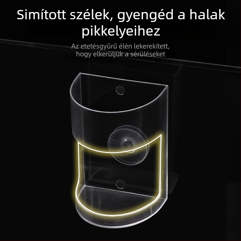 Weibi polisztirol akváriumi etető dupla szívókoronggal, félkör alakú kialakítás, automata etetés (Modell S076002)