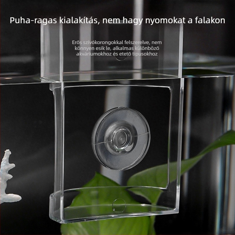 Weibi polisztirol akváriumi etető dupla szívókoronggal, félkör alakú kialakítás, automata etetés (Modell S076002)