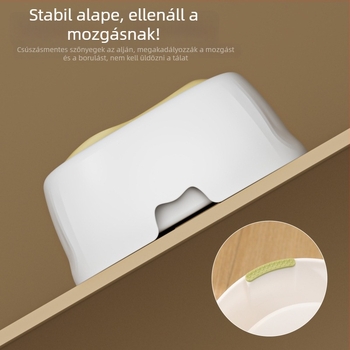 Macska itatótál úszó tengeri csillag dizájnnal, cseppmentes, nagy kapacitású, műanyag