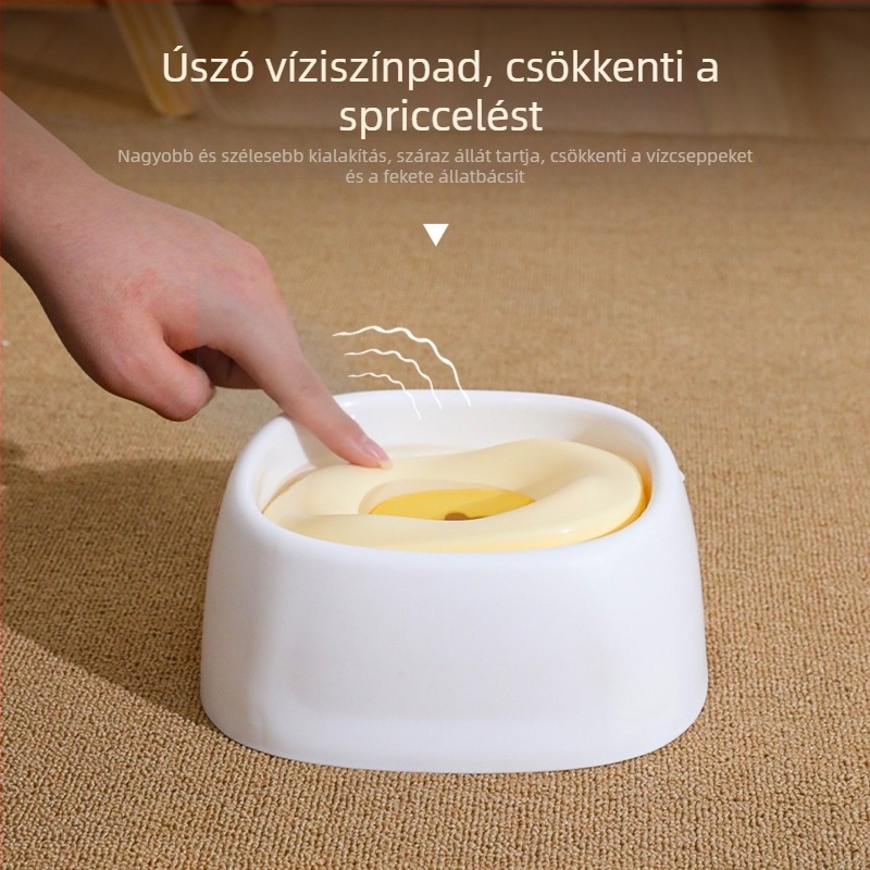 Macska itatótál úszó tengeri csillag dizájnnal, cseppmentes, nagy kapacitású, műanyag