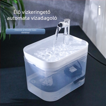 Háziállat itató, 1.5 L kapacitással, automata macskavíz-ellátó, csendes keringő víz, PP anyag