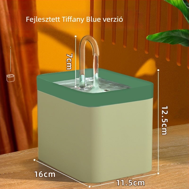 Elektronikus keringtetésű ivóedény háziállatoknak, szűrt vízzel, macskáknak és kutyáknak, műanyag