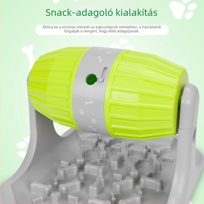 Állateledel- etető játék görgő gömbbel a lassú etetéshez (ABS; 16 darabos doboz; Állateledel)