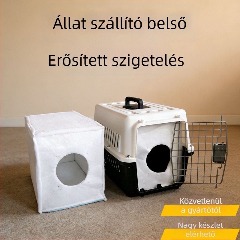 Háziállat szállítóbox belső bélés – pamut és vászon, téli szigetelés, puha, Hebei eredetű, Rice Elephant márka.