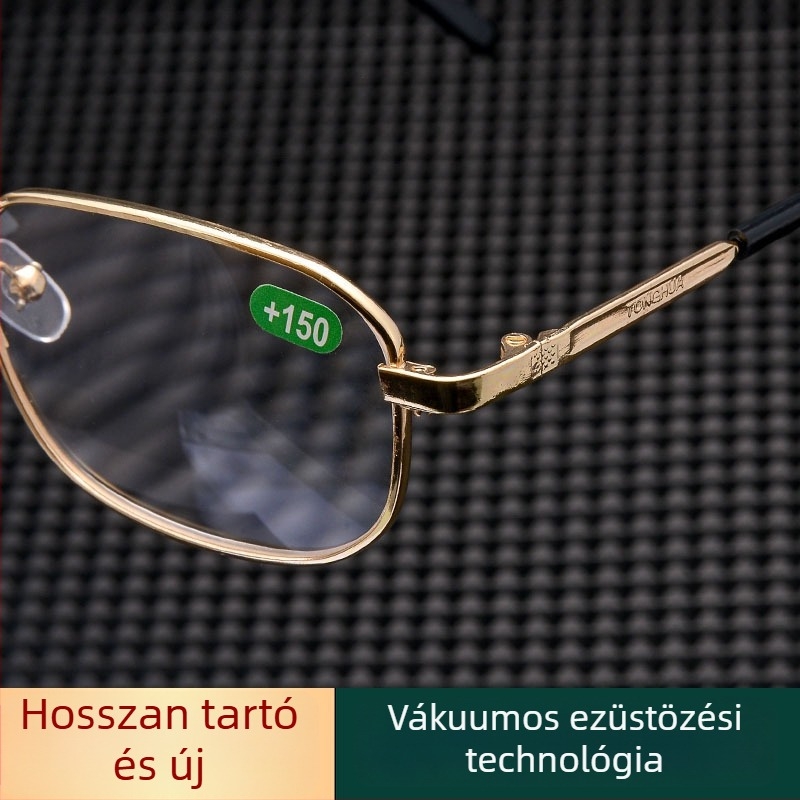 Olvasószemüveg TAC aszférikus lencsékkel, fém ovális keret, teljes keret, modell 2588, személyre szabott stílus idős férfiaknak