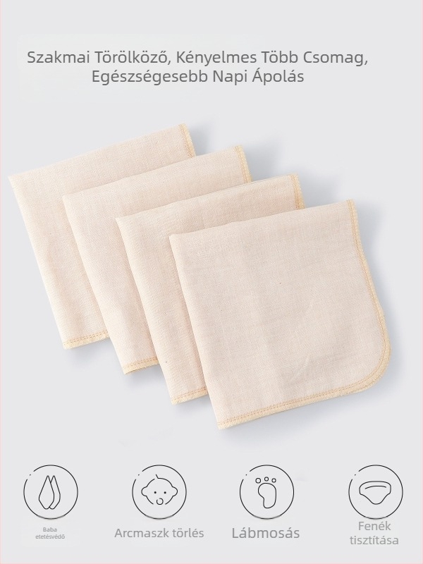 Baba arctörölköző géz anyagból, 4 réteg géz, pamut 95%+, nedvszívó