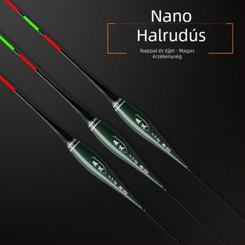 Vertikális sodrású horgászúszó – színváltó, fényes, elektronikus a nappali és éjszakai használathoz; kompozit anyag; márka Powerful merchant.