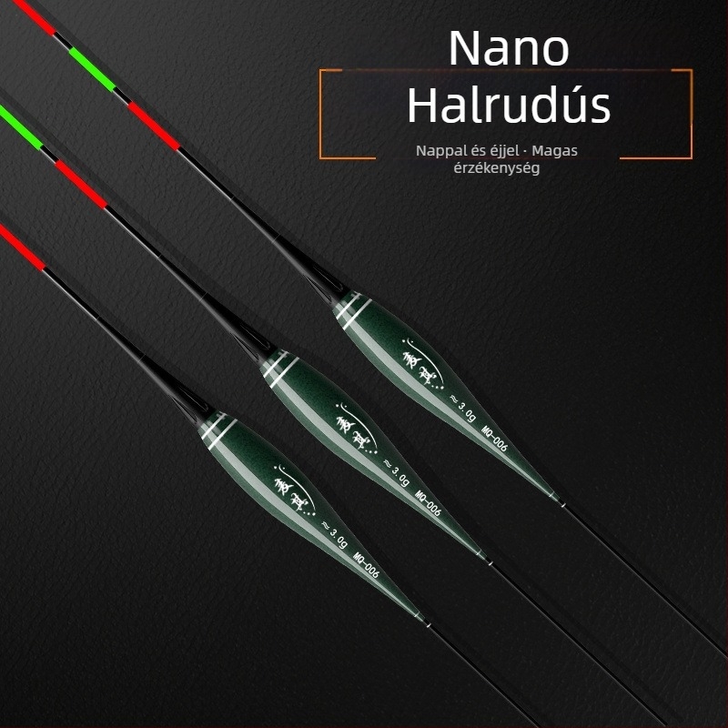 Vertikális sodrású horgászúszó – színváltó, fényes, elektronikus a nappali és éjszakai használathoz; kompozit anyag; márka Powerful merchant.