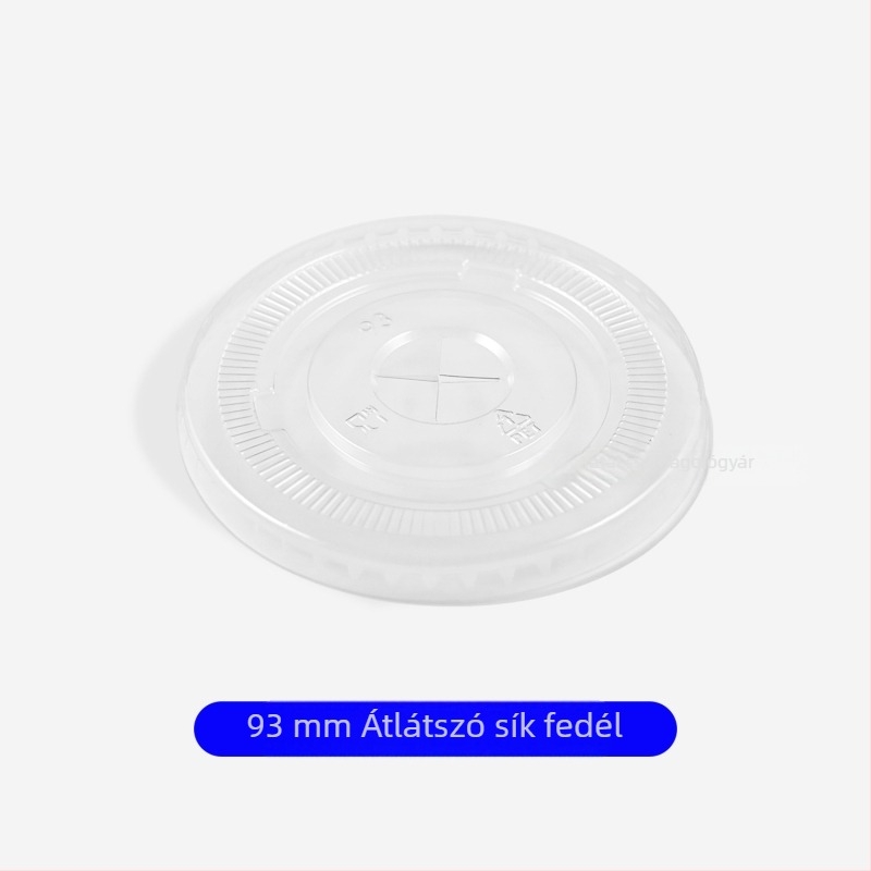 Egyszer használatos PET kávés pohár fedővel, átlátszó műanyag, kapacitás 301–400 ml, kerek forma
