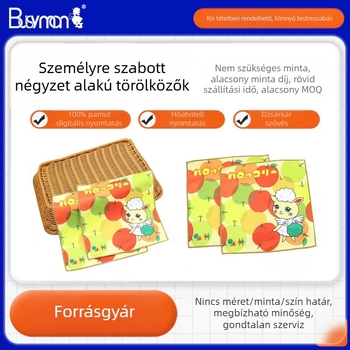 Gyerekeknek szóló négyzet alakú törölköző személyre szabott digitális hőtranszfer nyomtatással, ultra-vékony rost, 255 GSM, egyedi kép/logó