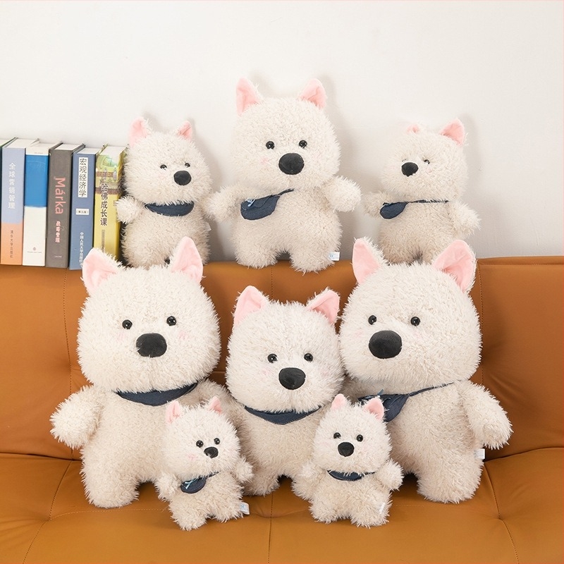 West Highland White Terrier plüss játék mini oldaltáskával – gyerekeknek