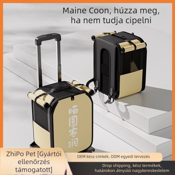 Háziállat táska, szállító hátizsák, Leben, Oxford anyag, 20 L kapacitás, rajzfilm minta