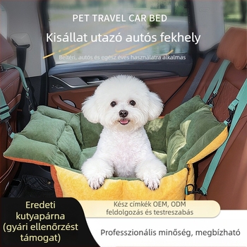Autóba szerelhető kisállat szállító – kutyáknak és macskáknak, félig zárt, meleg és vastag, luxus, egész éves használatra, kis- és közepes méretű kutyáknak