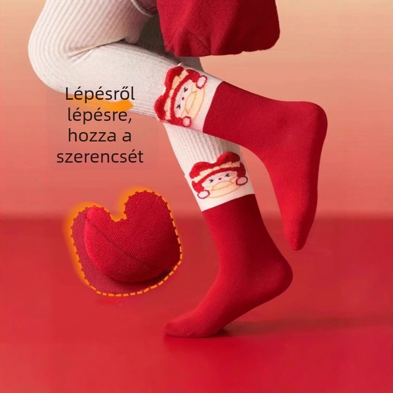 Gyerek zokni, jacquard kötés, csíkos rajzfilm mintázat, 70% poliészter, középmagas zokni, 3–8 éveseknek