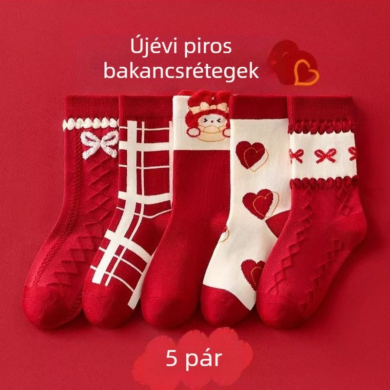 Gyerek zokni, jacquard kötés, csíkos rajzfilm mintázat, 70% poliészter, középmagas zokni, 3–8 éveseknek