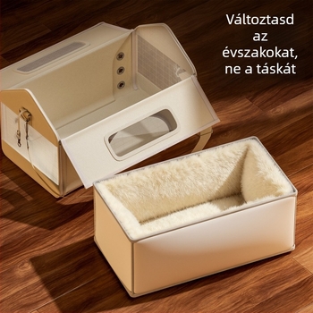 Két macskának szállítható hátizsák, lélegző hálóval, nagy kapacitás, anti-stress dizájn