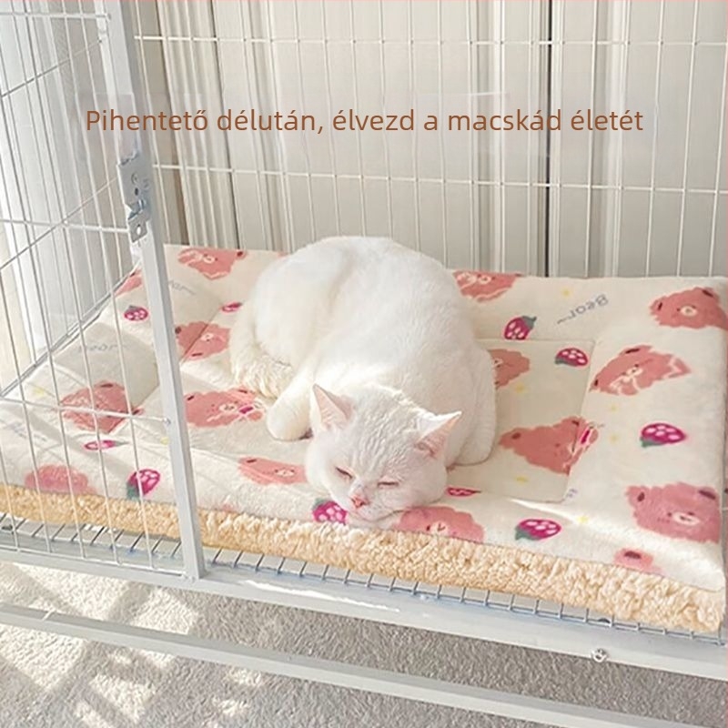 Kutyakennel alvó matrac, őszi–téli vastag textileből