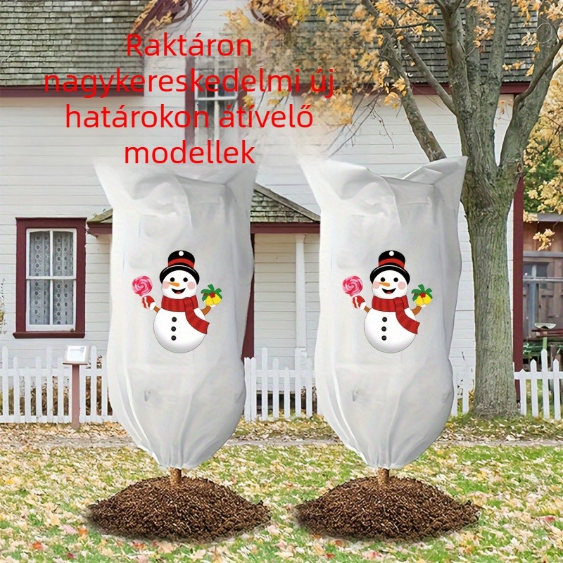 Karácsonyfát védő takaró; Anyag: nem szövött textil; Cél: fagy elleni védelem