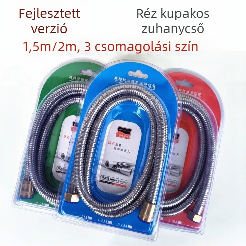 Rozsdamentes acél zuhanycső, 4-pontos csatlakozás, névleges nyomás 1.0, üzemi hőmérséklet 80