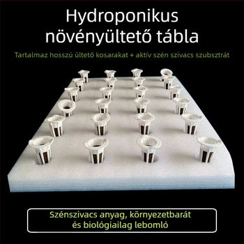 Hidropónikus úszó ültető tábla hal- és zöldségszimbiózishoz – műanyag, növény-támasz és kert dekoráció, Fukai Green View