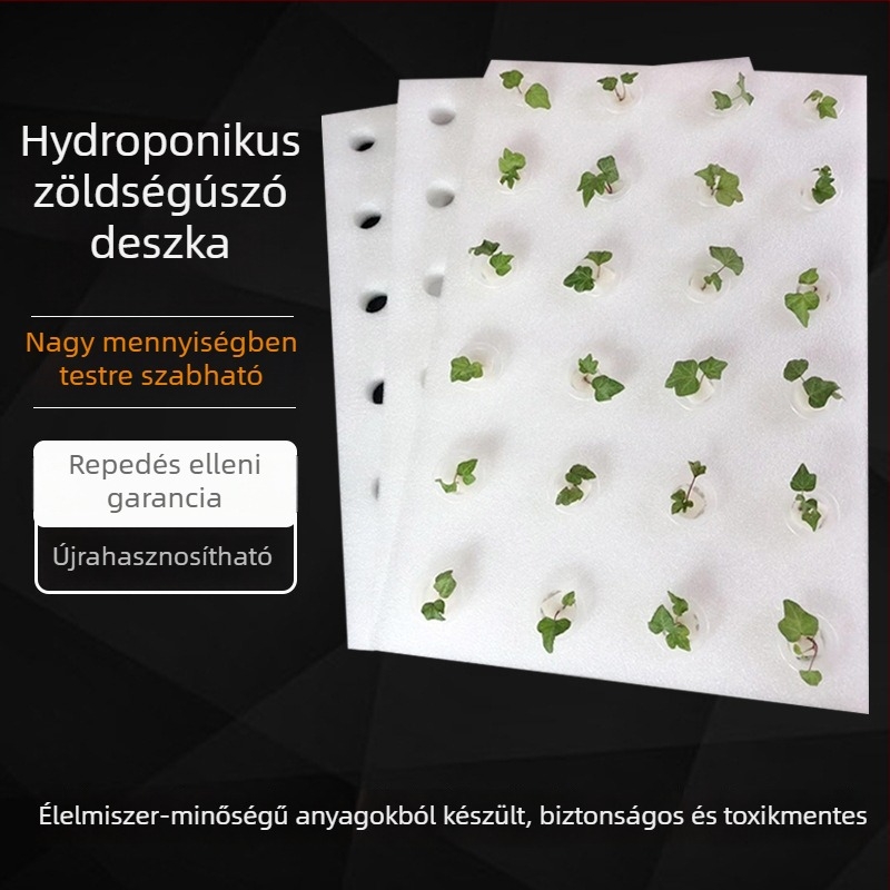 Hidropónikus úszó ültető tábla hal- és zöldségszimbiózishoz – műanyag, növény-támasz és kert dekoráció, Fukai Green View